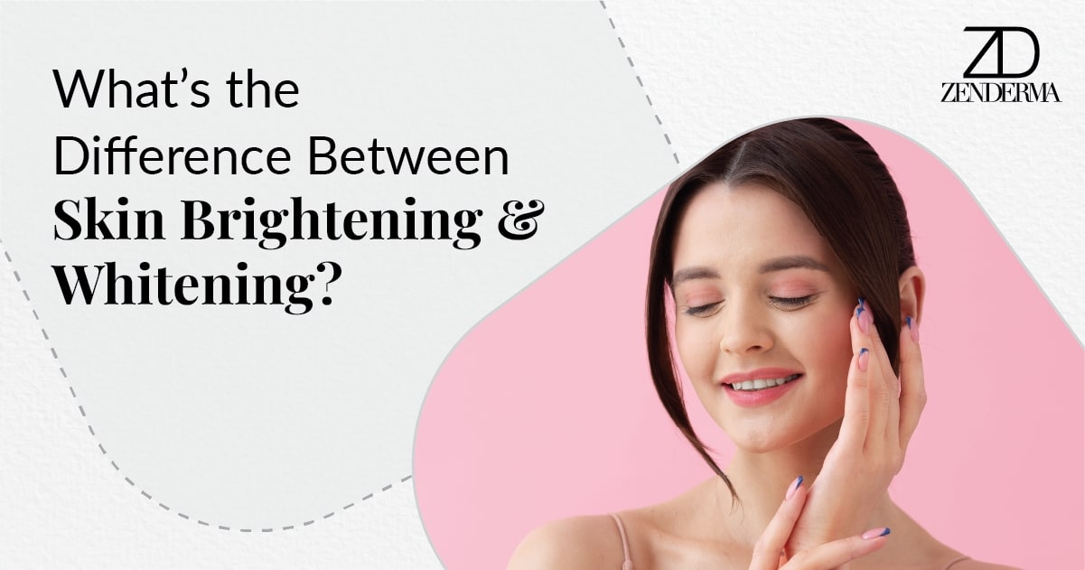 difference between skin brightening whitening